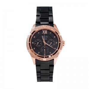 Alexandre Christie AC 2644 Rosegold Black Rosegold Diamond BFBBRBARG